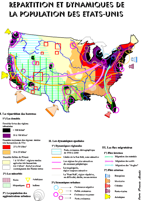 Répartition et dynamiques de la Population des EtatsUnis